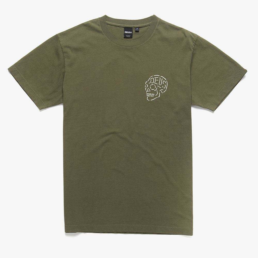 CAMISETA VENICE SKULL FOREST GREEN | Mechanic