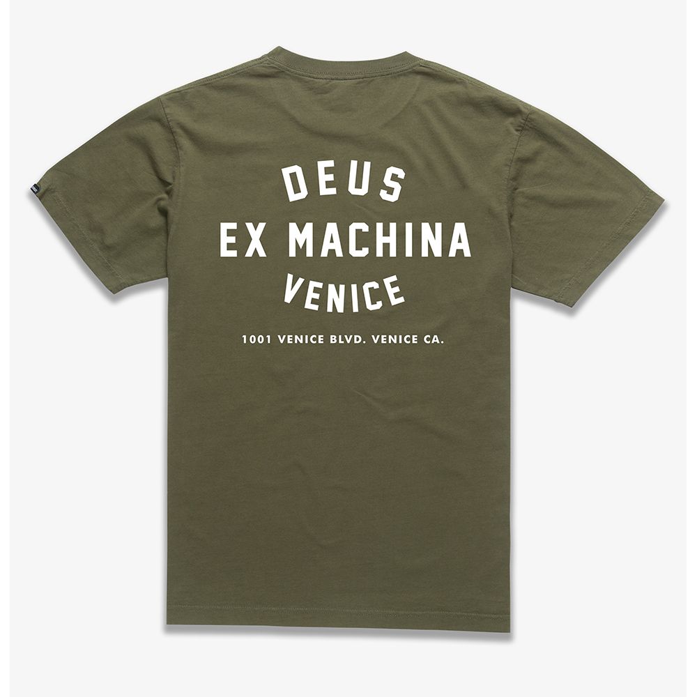 CAMISETA VENICE SKULL FOREST GREEN | Mechanic