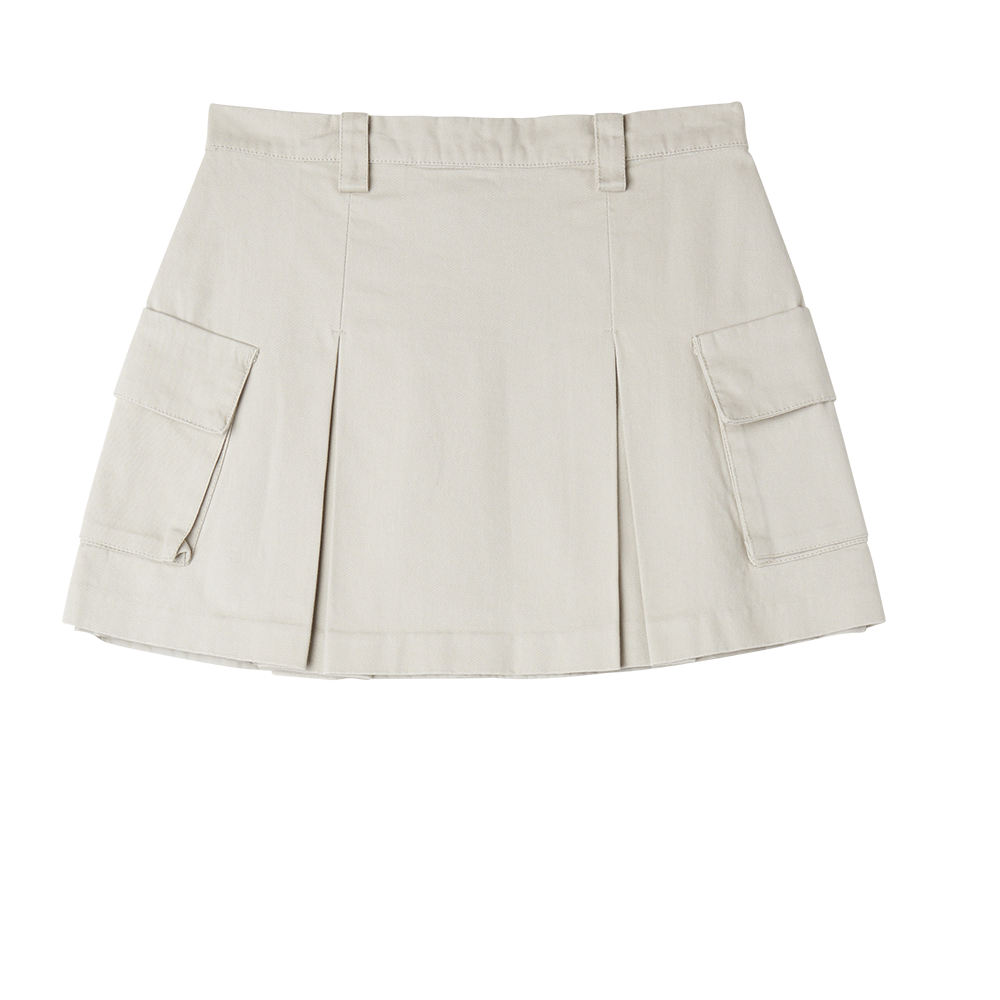 FALDA ANDREA CARGO MINI SKIRT SILVER GREY | Mechanic