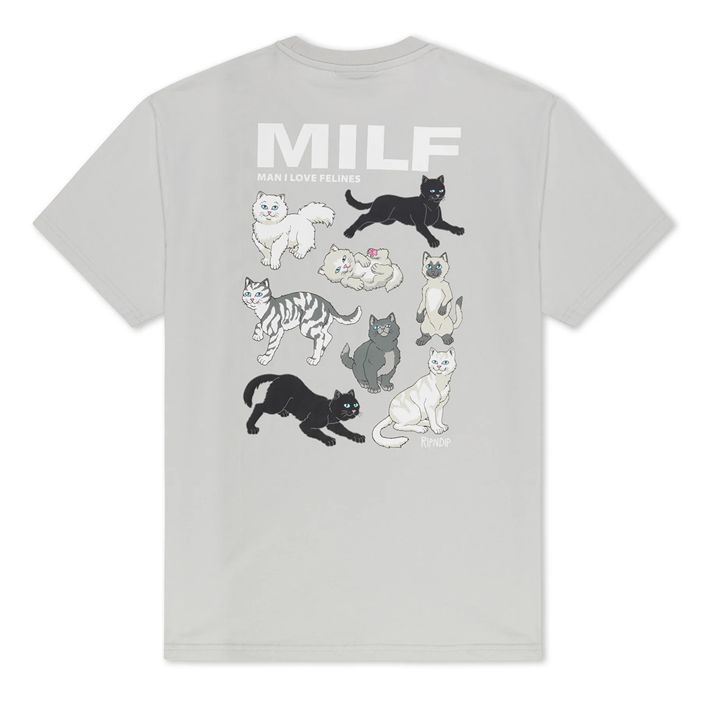 CAMISETA RIPNDIP MAN I LOVE FELINES TEE GREY | Mechanic