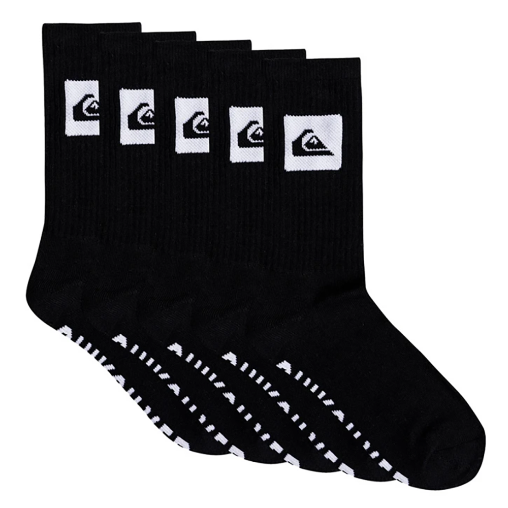 CALCETINES QUIKSILVER 5 PACK CREW BLACK | Mechanic