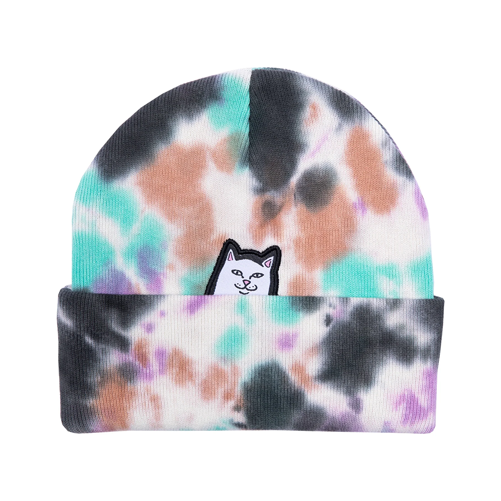 GORRO RIPNDIP LORD NERMAL TIE DYE BEANIE BLACK/PURPLE MINT | Mechanic