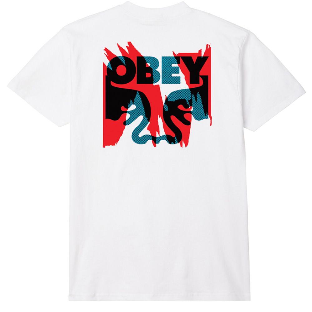 CAMISETA OBEY TORN POSTERS ICON WHITE | Mechanic