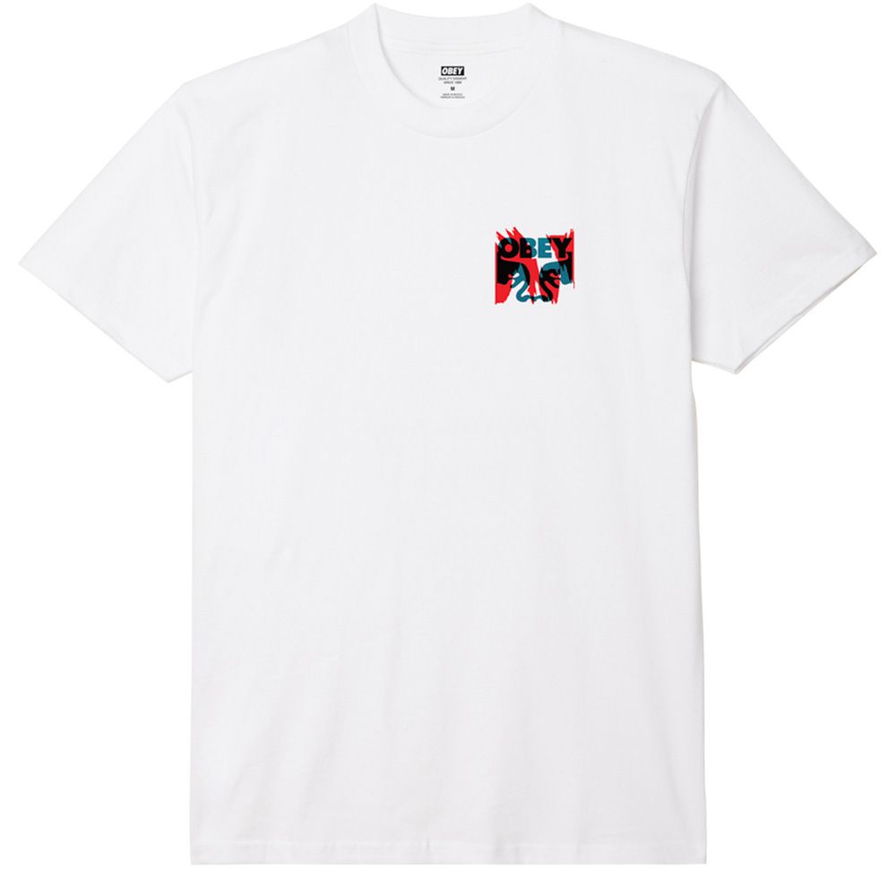 CAMISETA OBEY TORN POSTERS ICON WHITE | Mechanic