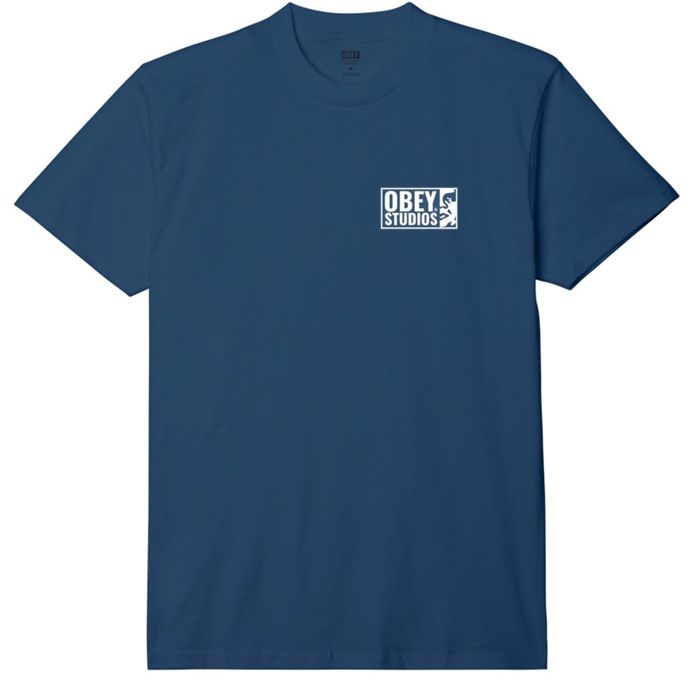 CAMISETA OBEY STUDIOS ICON HARBOR BLUE | Mechanic