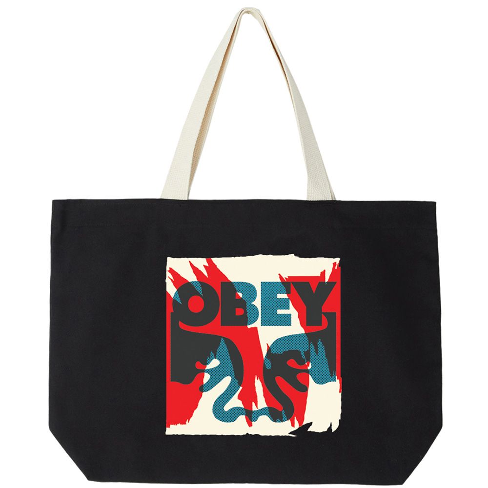 BOLSO OBEY TORN POSTERS ICON BLACK | Mechanic