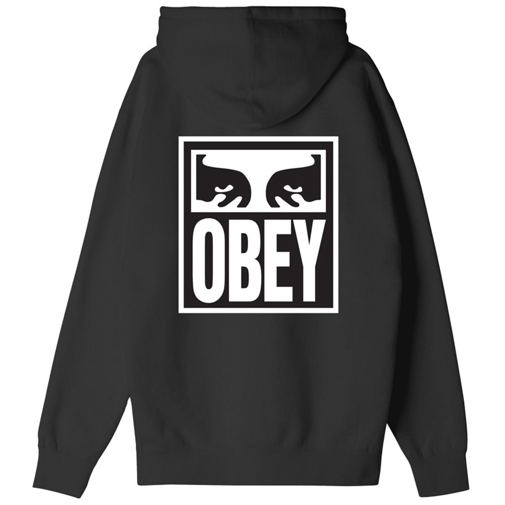 SUDADERA OBEY EYES ICON HOOD BLACK | Mechanic