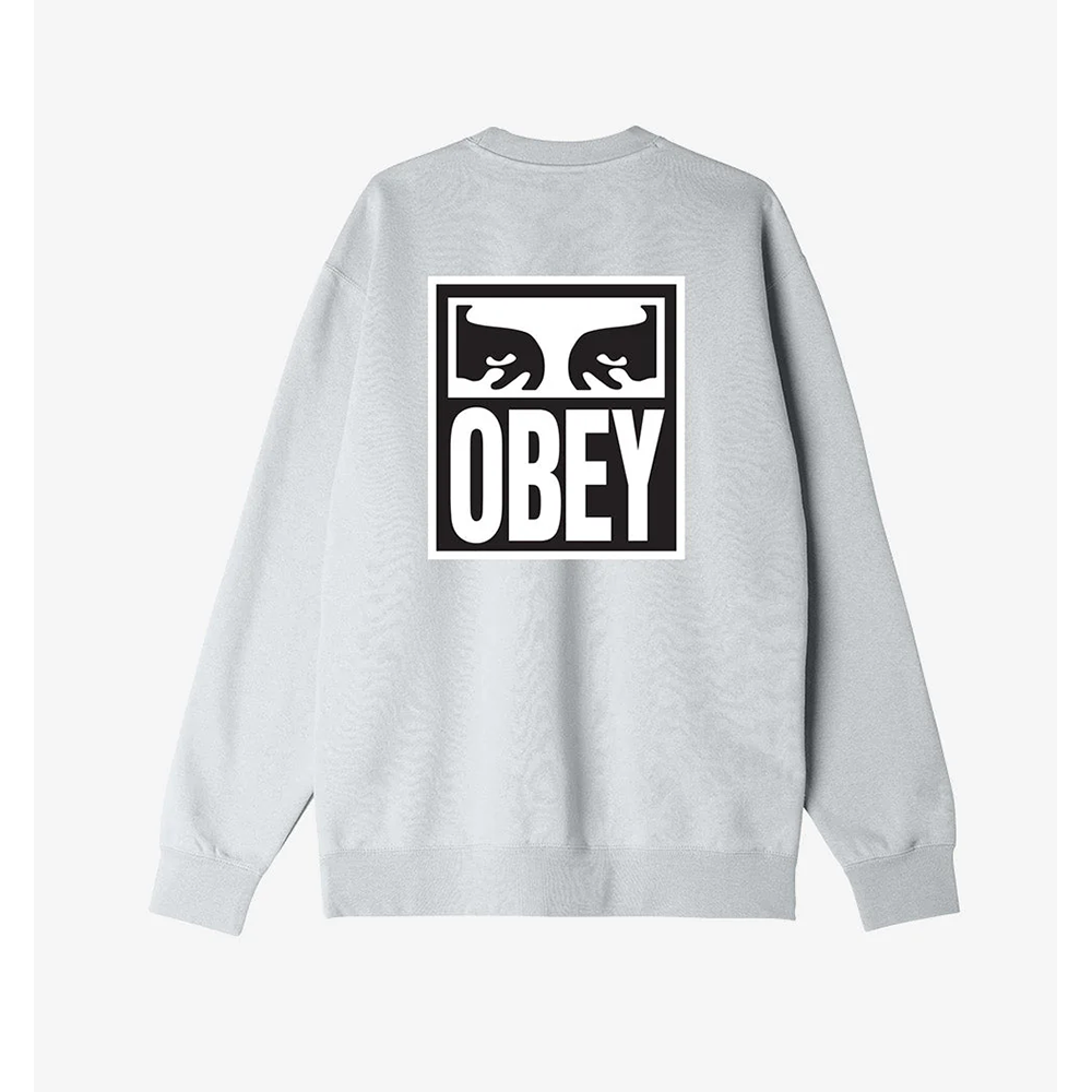 SUDADERA OBEY EYES ICON CREW HEATHER GREY | Mechanic