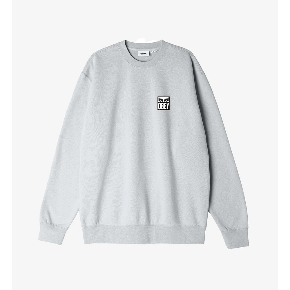 SUDADERA OBEY EYES ICON CREW HEATHER GREY | Mechanic