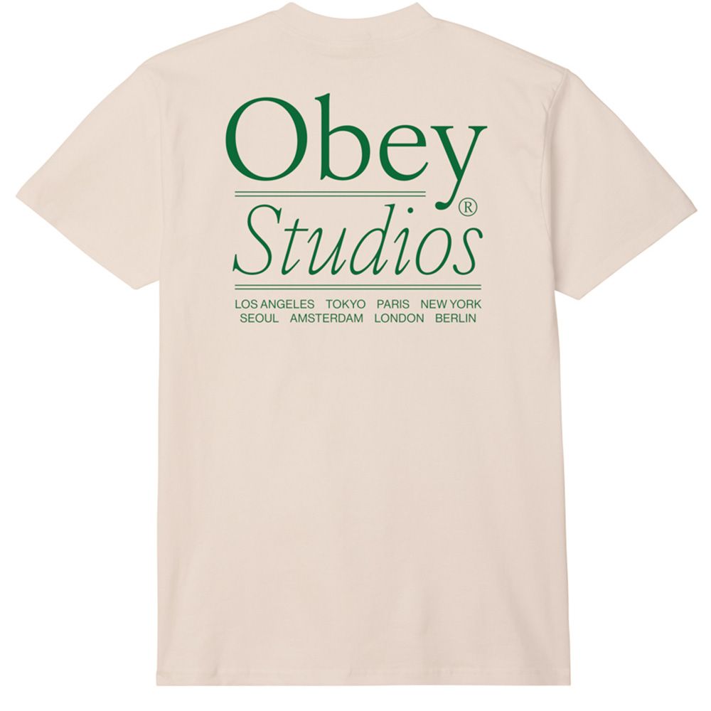 CAMISETA OBEY STUDIOS CREAM | Mechanic