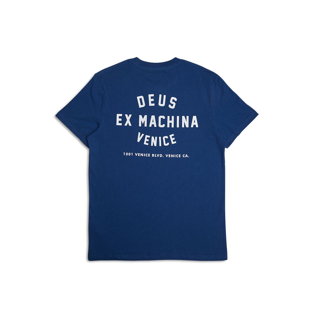 CAMISETA DEUS VENICE SKULL MECHANIC BLUE | Mechanic