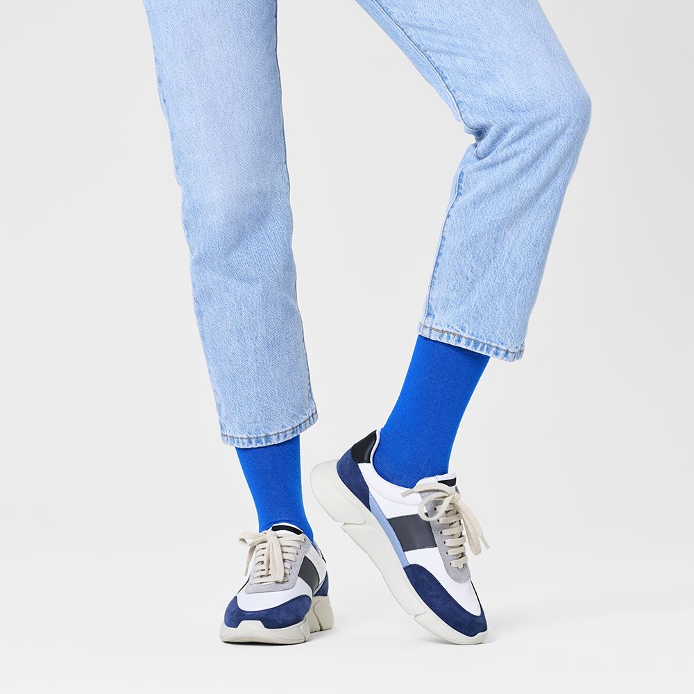 CALCETINES HAPPY SOCKS SOLID SOCK BLUE | Mechanic