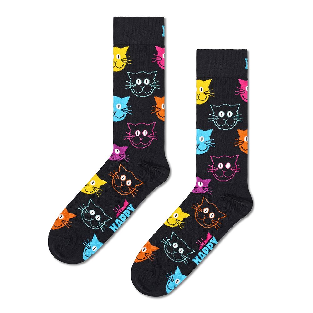 CALCETINES HAPPY SOCKS CAT SOCK BLACK | Mechanic