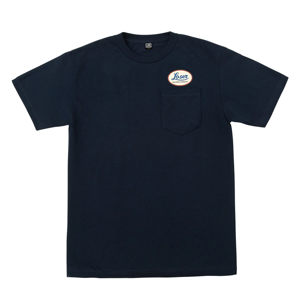 CAMISETA LOSER MACHINE OIL LINES POCKET NAVY | Mechanic