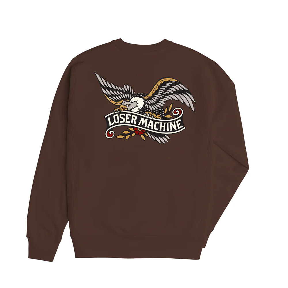 SUDADERA LOSER MACHINE GLORY BOUND CREW BROWN | Mechanic