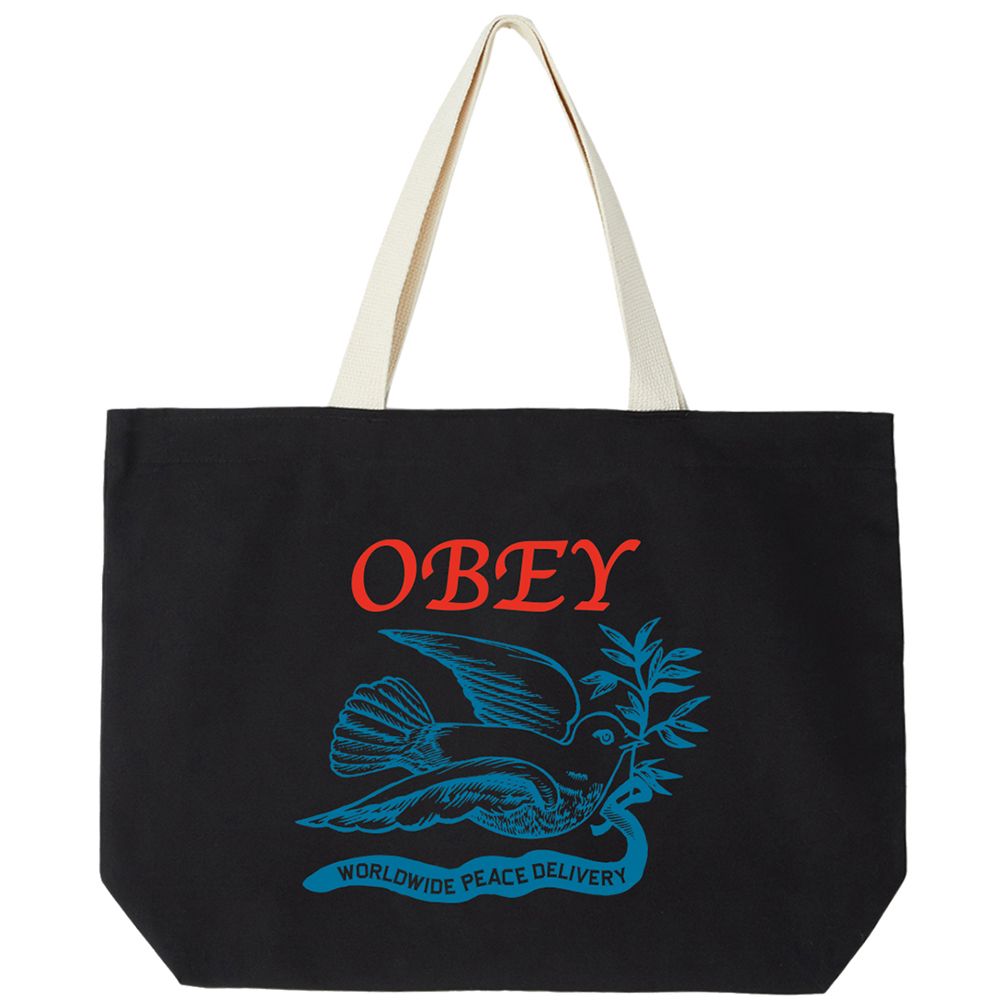 BOLSO OBEY PEACE DELIVERY DOVE BLACK | Mechanic