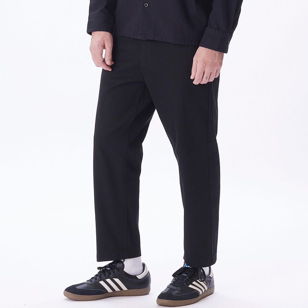 PANTALON OBEY STRAGGLER FLOODED PANT BLACK | Mechanic