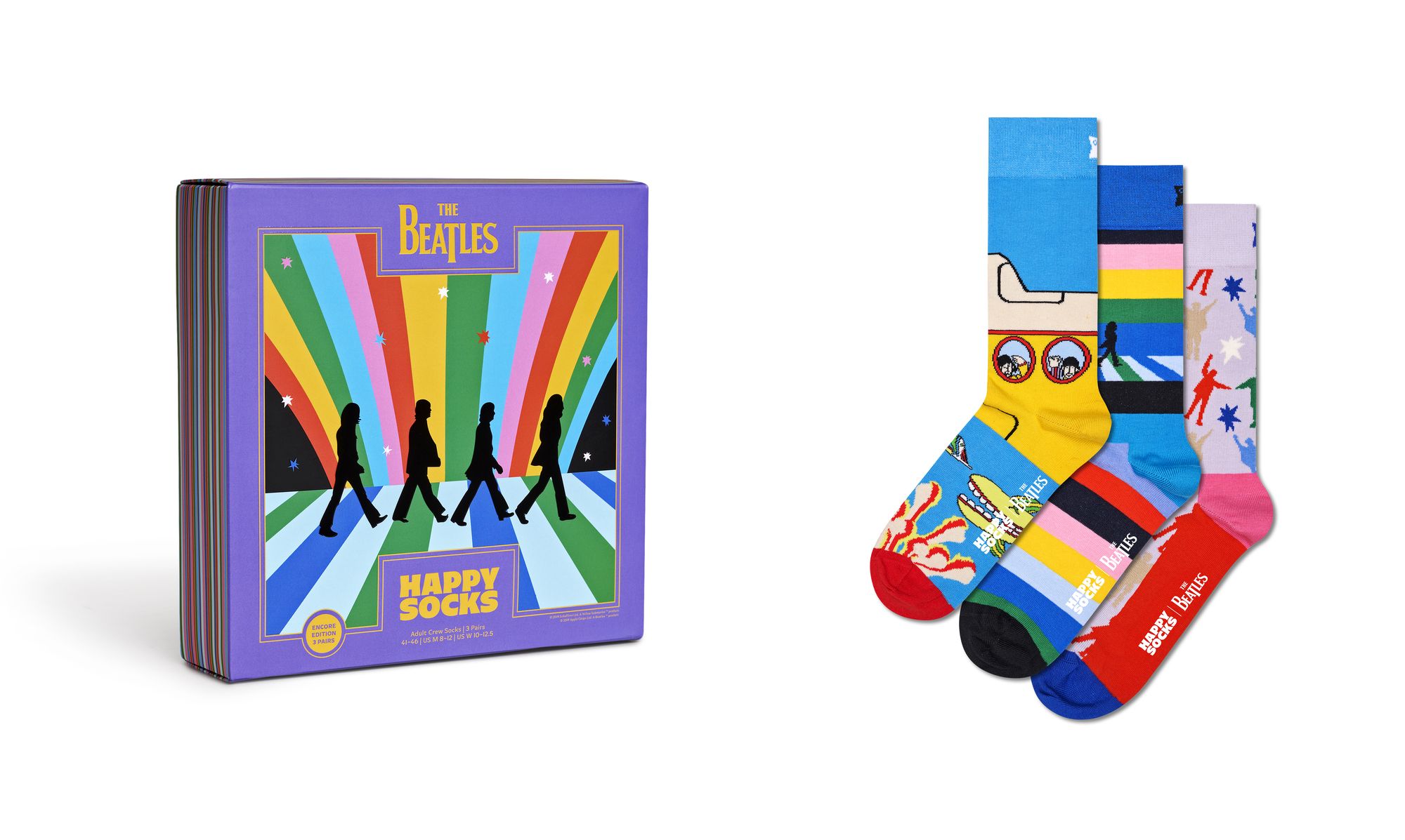 CALCETINES HAPPY SOCKS BEATLES 3 PACK SOCKS GIFT SET | Mechanic