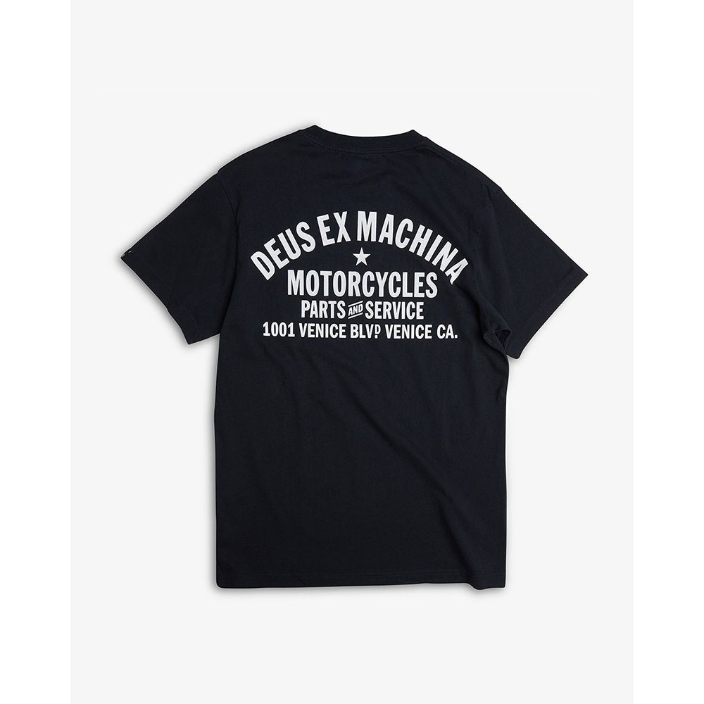 CAMISETA DEUS EX-MACHINA VENICE ADDRESS BLACK | Mechanic