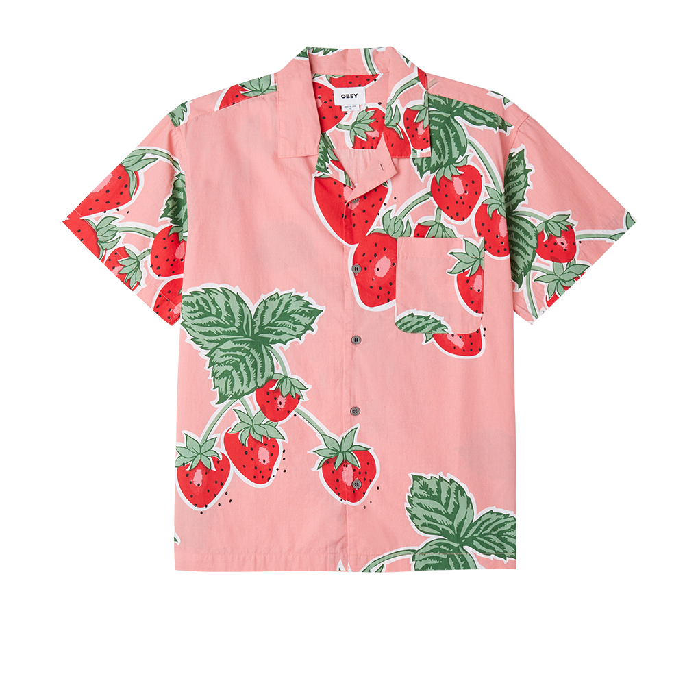 CAMISA JUMBO BERRIES WOVEN FLAMINGO PINK MULTI | Mechanic