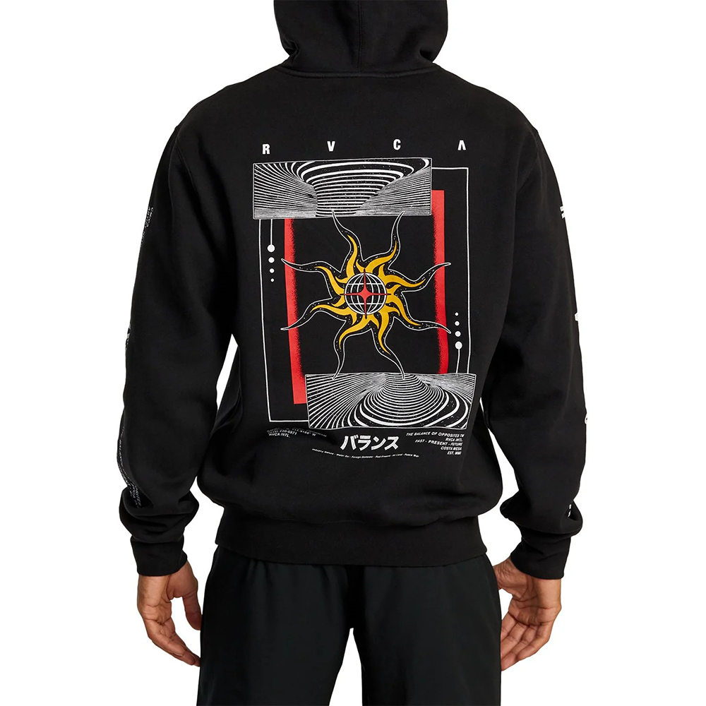 SUDADERA RVCA BLACK SUN HOODIE BLACK | Mechanic