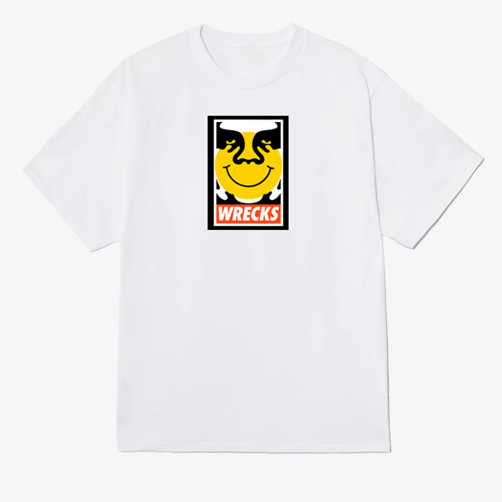 CAMISETA OBEY X WRECKS WHITE | Mechanic