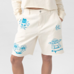 PANTALON CORTO BLONDED DENIM SHORTS OFF WHITE | Mechanic