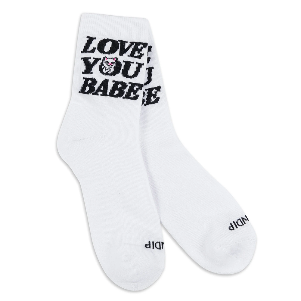 CALCETINES LOVE YOU MID SOCKS WHITE | Mechanic