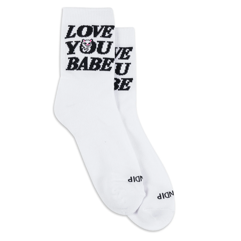 CALCETINES LOVE YOU MID SOCKS WHITE | Mechanic