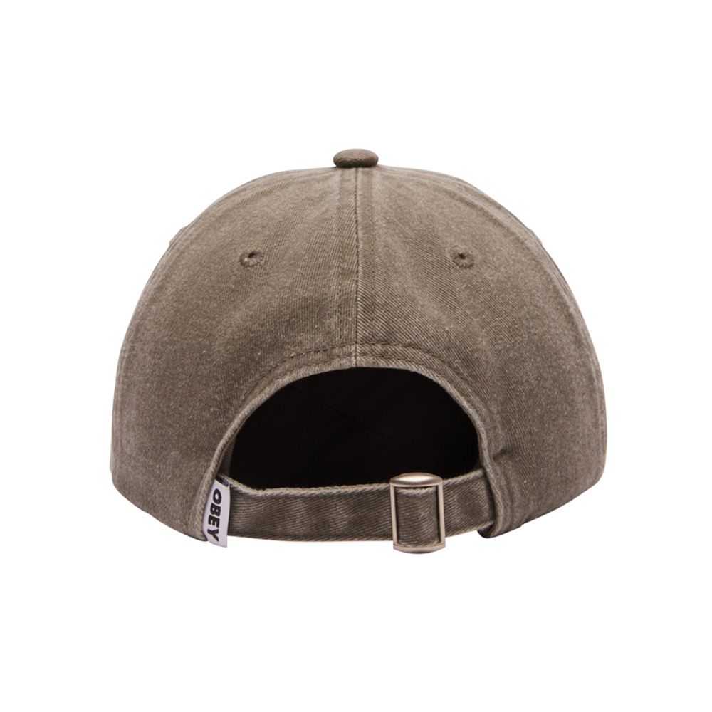 GORRA  OBEY PIGMENT LOWERCASE 6 PANEL STRAP PIGMENT OLIVE | Mechanic