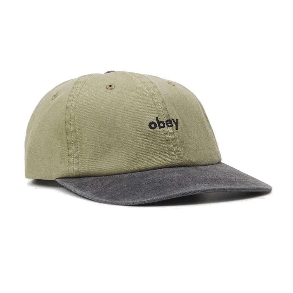 GORRA OBEY PIGMENT 2 TONE LOWERCASE 6 PANEL PIGMENT KHAKI MULTI | Mechanic