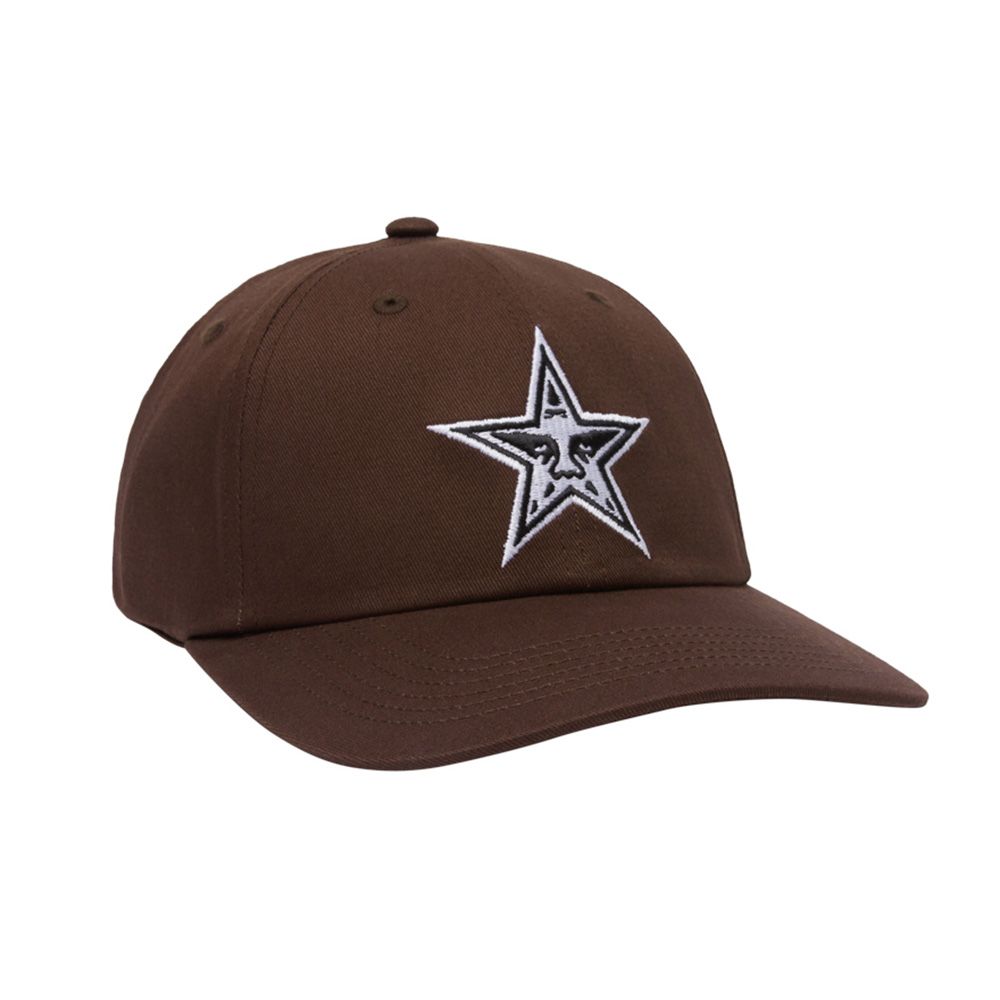 GORRA OBEY STAR 6 PANEL VELCRO BACK DARK BROWN | Mechanic