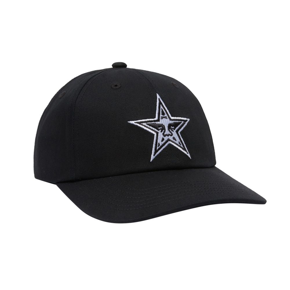 GORRA OBEY STAR 6 PANEL VELCRO BACK BLACK | Mechanic