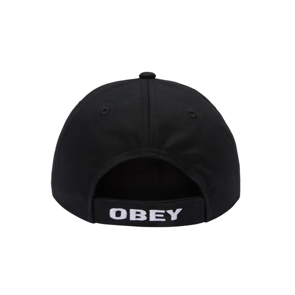 GORRA OBEY STAR 6 PANEL VELCRO BACK BLACK | Mechanic