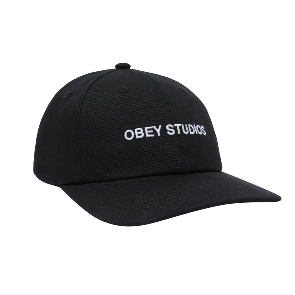 GORRA OBEY STUDIOS TWILL 6 PANEL STRAPBACK BLACK | Mechanic