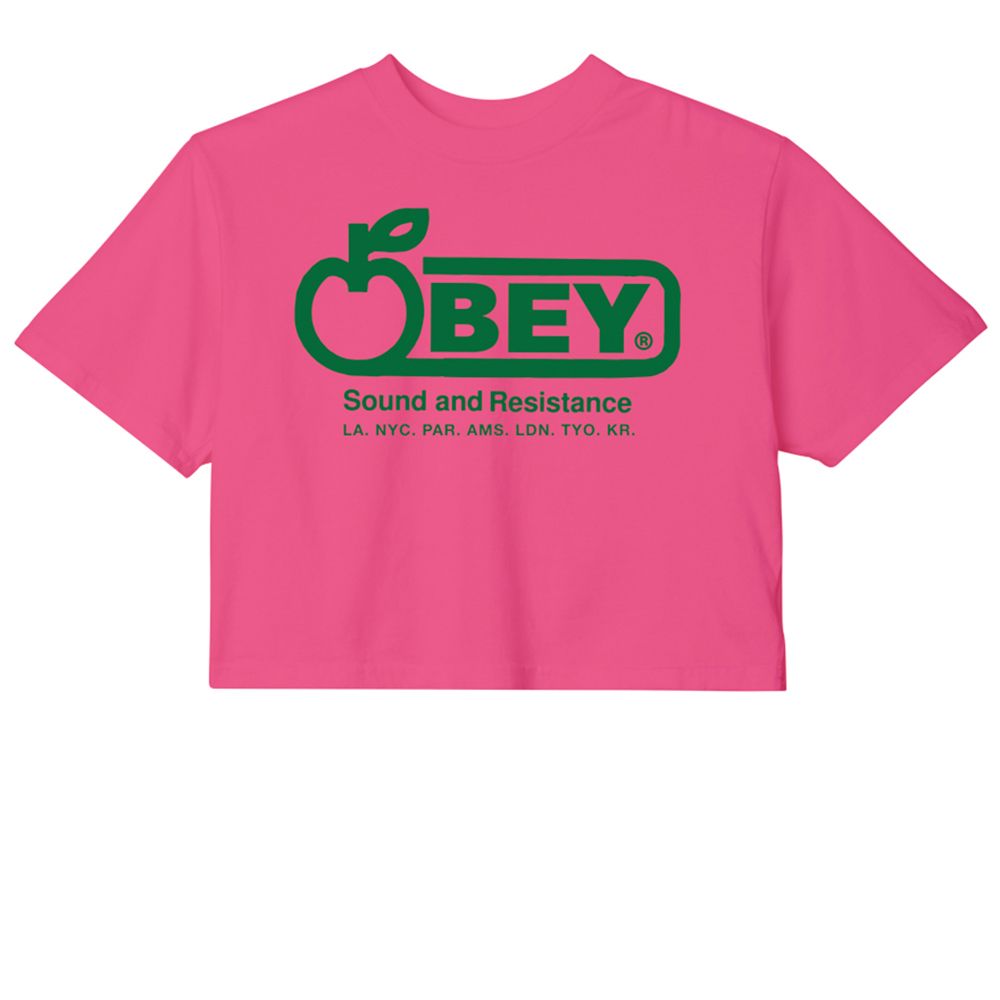 CAMISETA OBEY SOUND AND RESISTANCE HOT PINK | Mechanic