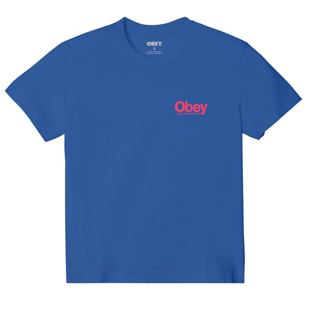 CAMISETA OBEY VISUAL DESIGN STUDIO SURF BLUE | Mechanic