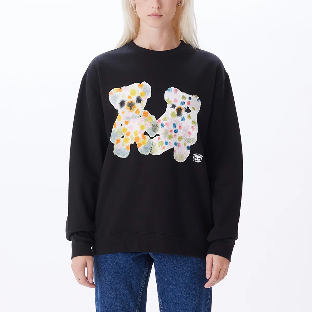 SUDADERA OBEY WATERCOLOR TEDDY BEARS 2 BLACK | Mechanic