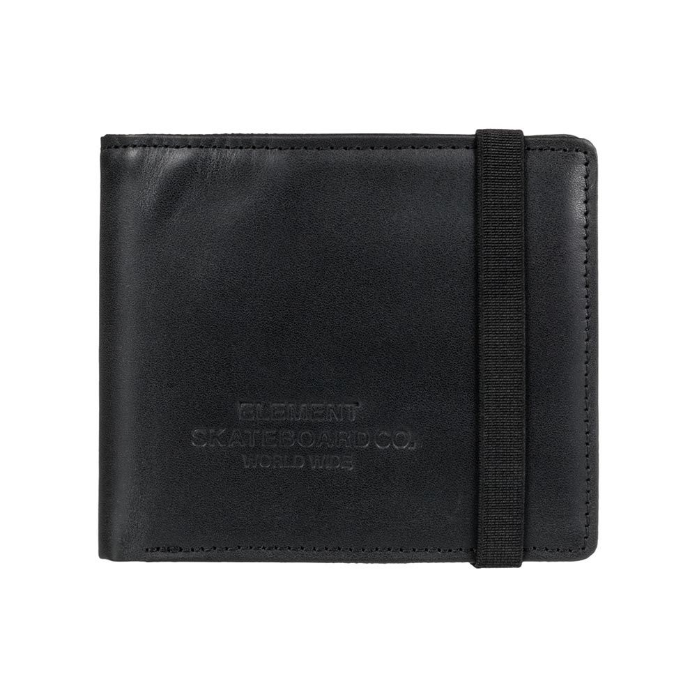 CARTERA ELEMENT STRAPPER LEATHER FLINT BLACK | Mechanic