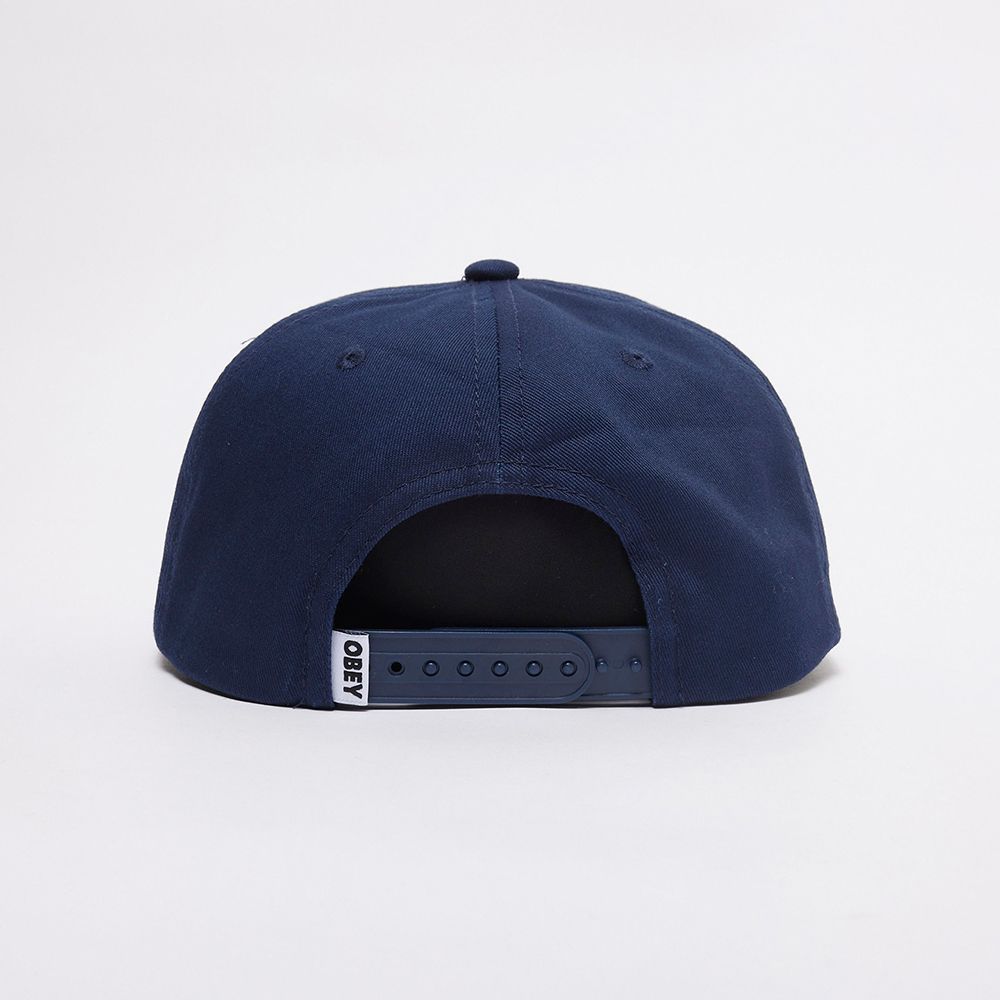 GORRA OBEY LOWERCASE 5 PANEL SNAPBACK NAVY | Mechanic