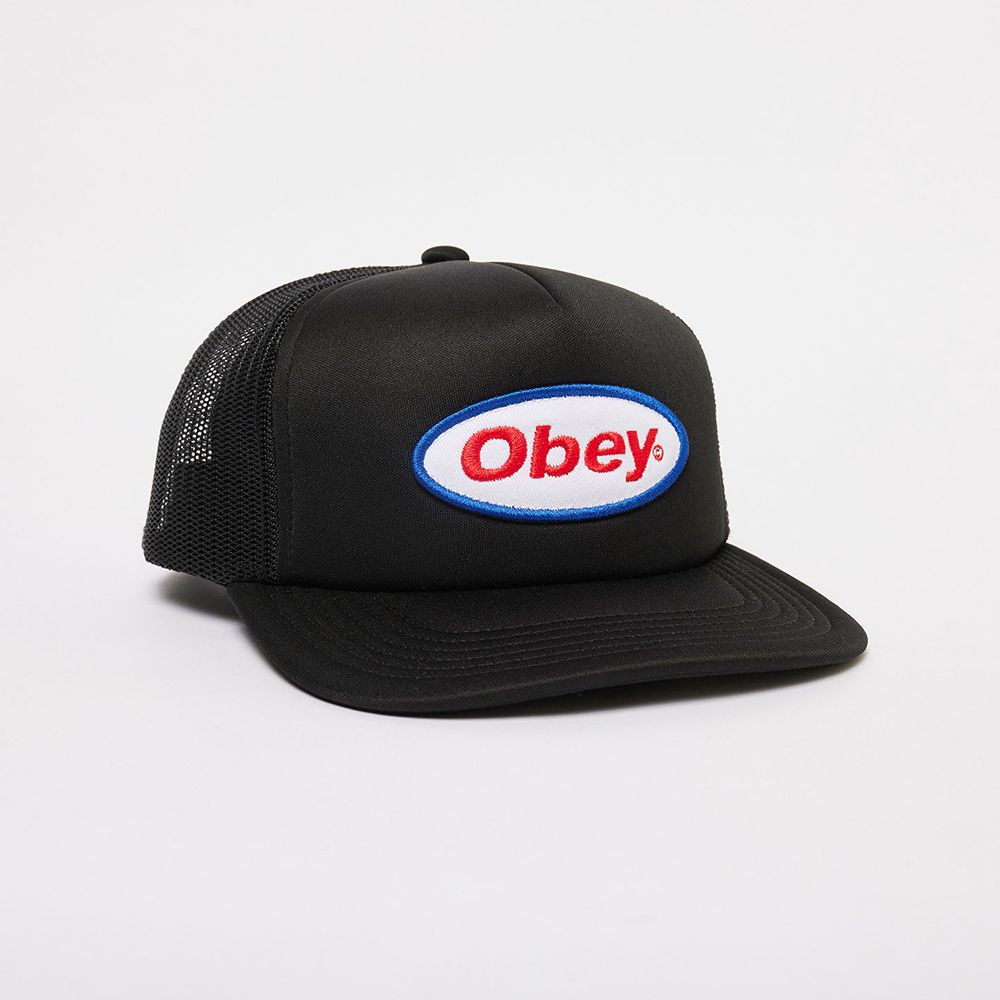 GORRA OBEY CHISEL TRUCKER BLACK | Mechanic