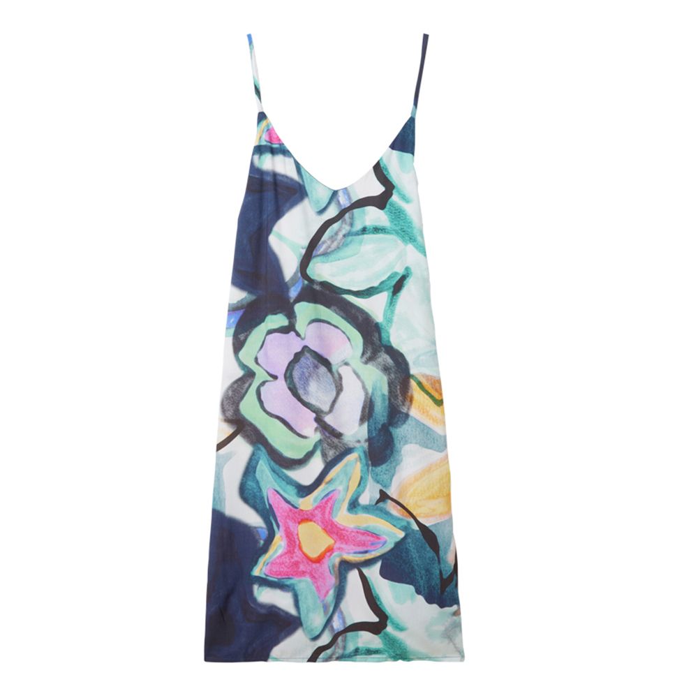 VESTIDO REQUIEM SLIP DRESS STRONG BLUE MULTI | Mechanic