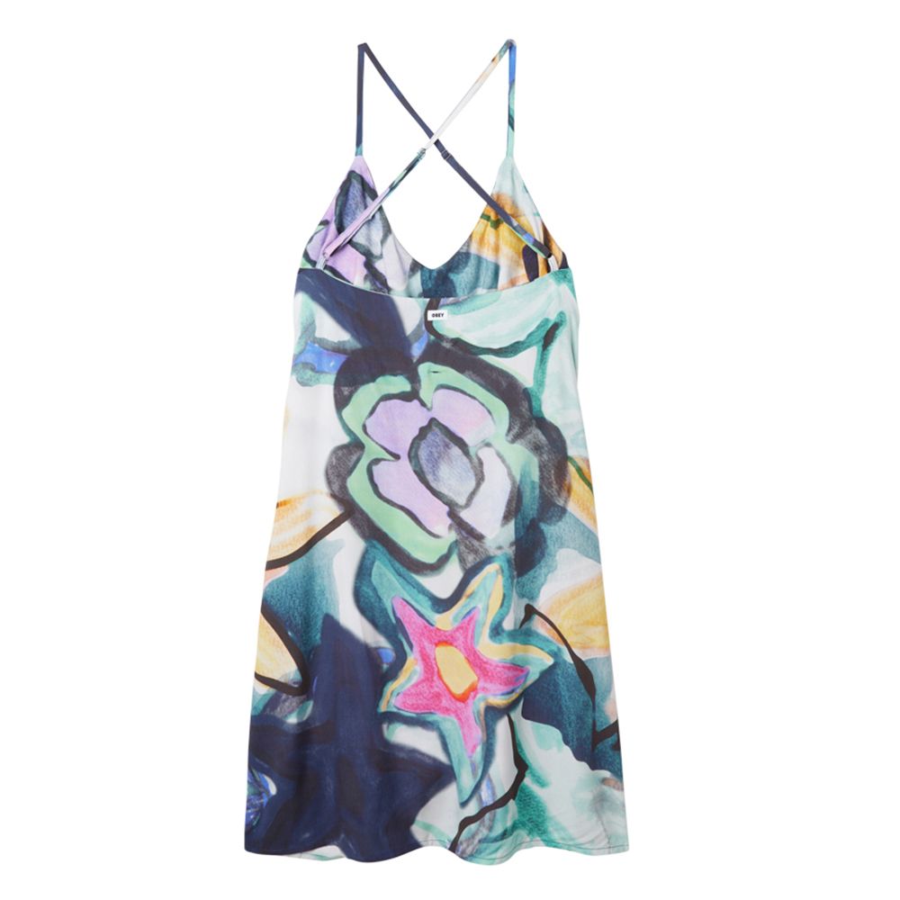 VESTIDO REQUIEM SLIP DRESS STRONG BLUE MULTI | Mechanic