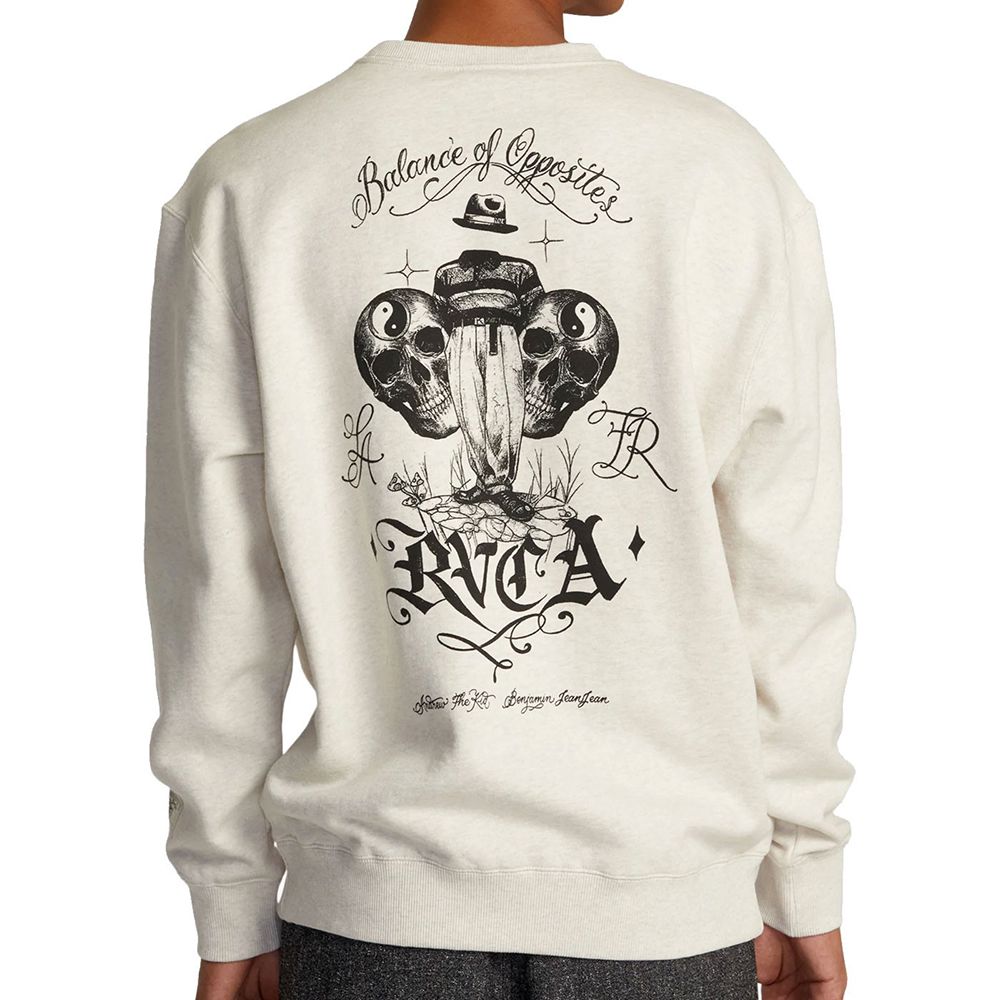 SUDADERA RVCA INVISIBLE MAN CREWNECK OATMEAL HEATHER | Mechanic