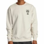 SUDADERA RVCA INVISIBLE MAN CREWNECK OATMEAL HEATHER | Mechanic