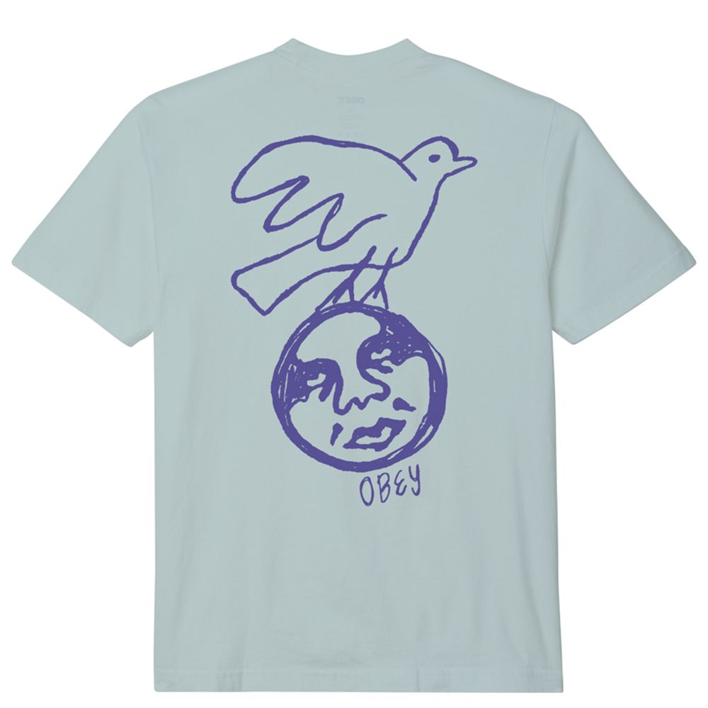 CAMISETA OBEY CARRIER PIGEON PIGMENT SURF SPRAY | Mechanic