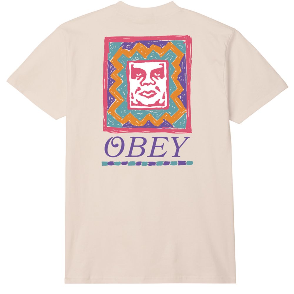 CAMISETA OBEY THROWBACK CREAM | Mechanic