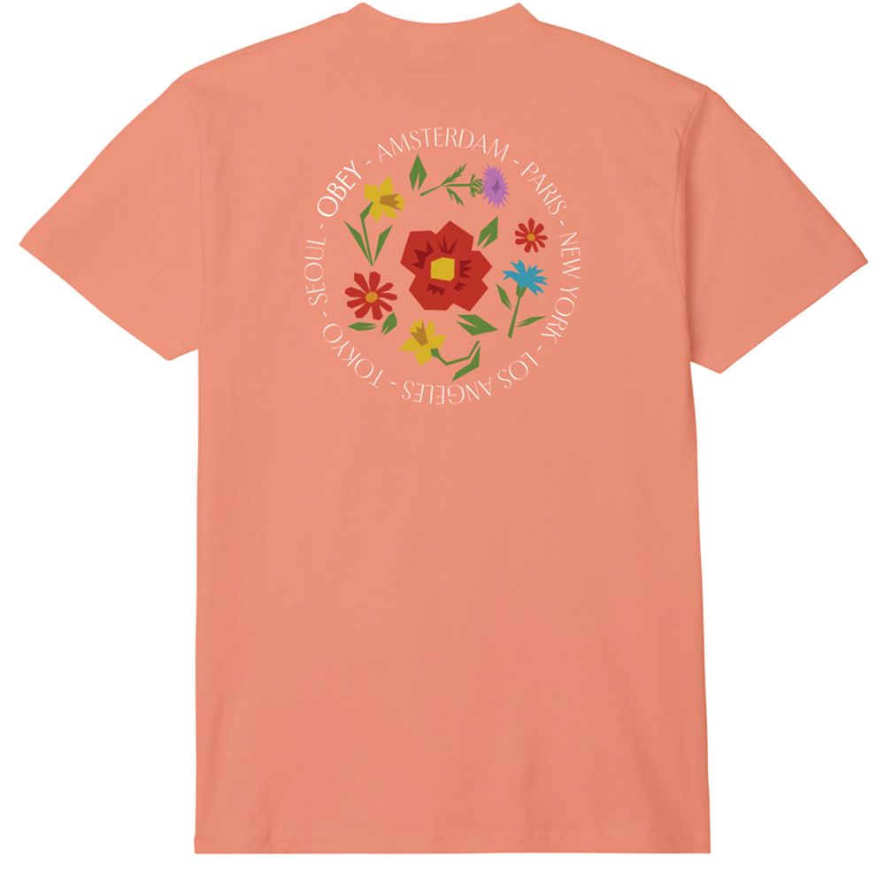 CAMISETA OBEY CITY FLOWERS CITRUS | Mechanic