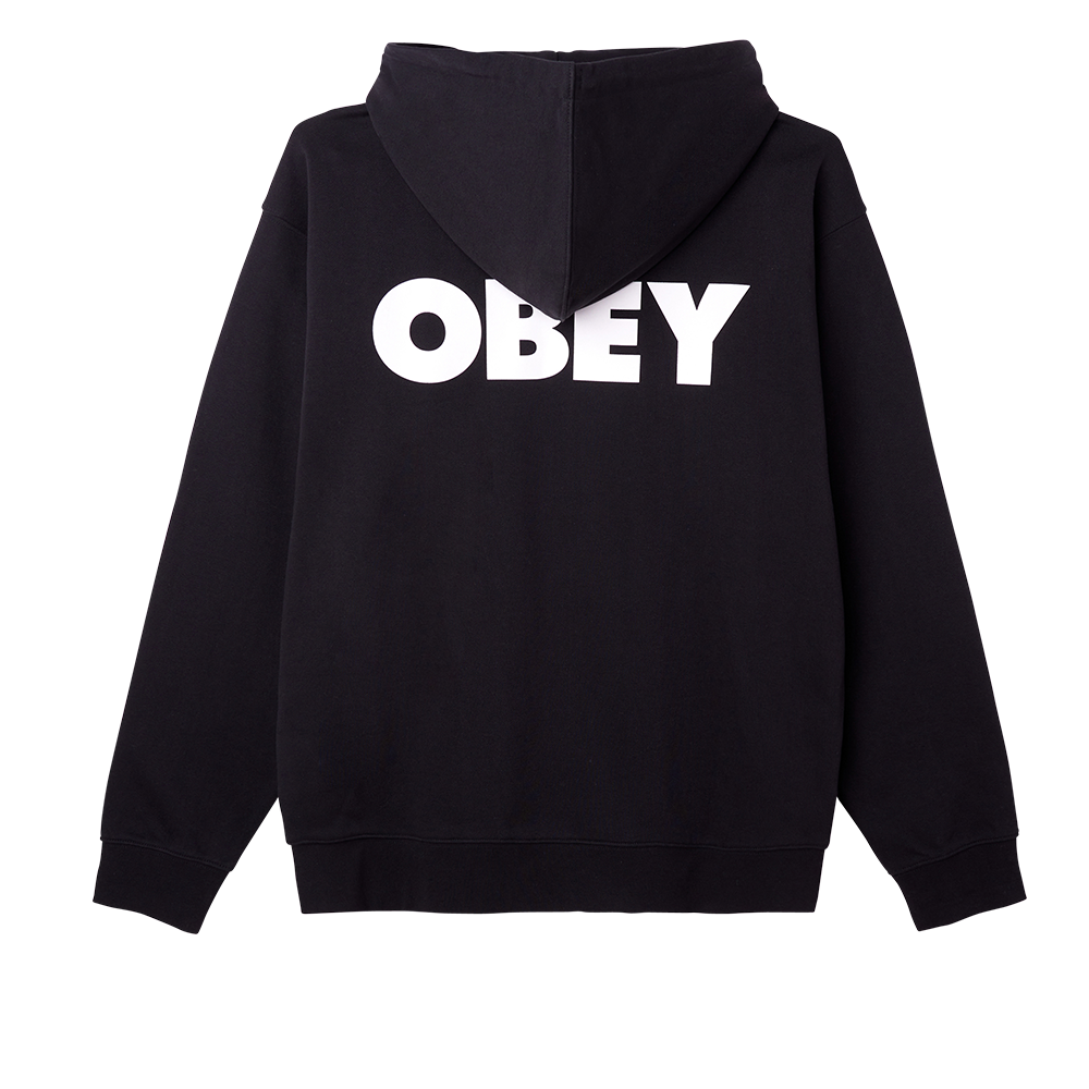 SUDADERA OBEY BOLD ZIP HOOD BLACK | Mechanic