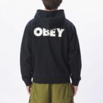 SUDADERA OBEY BOLD ZIP HOOD BLACK | Mechanic